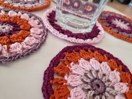 Gehäkelte Coaster Untersetzer 'Jubilee' Boho handgemacht