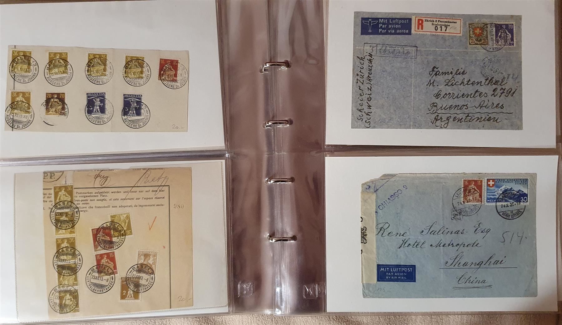 Alle Briefmarken: 2 Alben mit alten Briefen Schweiz – Gebraucht aus Kreuzlingen von Rschweiz1 6