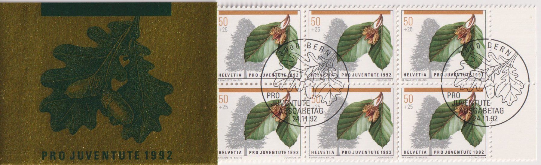 Tutti i francobolli: Markenheft PJ 1992 ET gestempelt+++++ – Usato da Samnaun-Compatsch venduto da Muckimu
