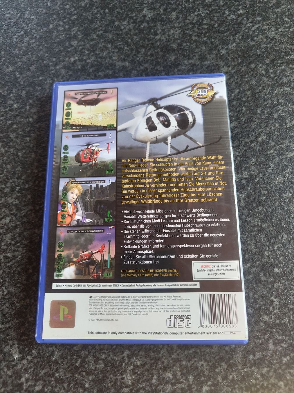 Sony Giochi: Air Ranger - Rescue Helicopter - PS2 – Usato da Attiswil venduto da JP1291 1