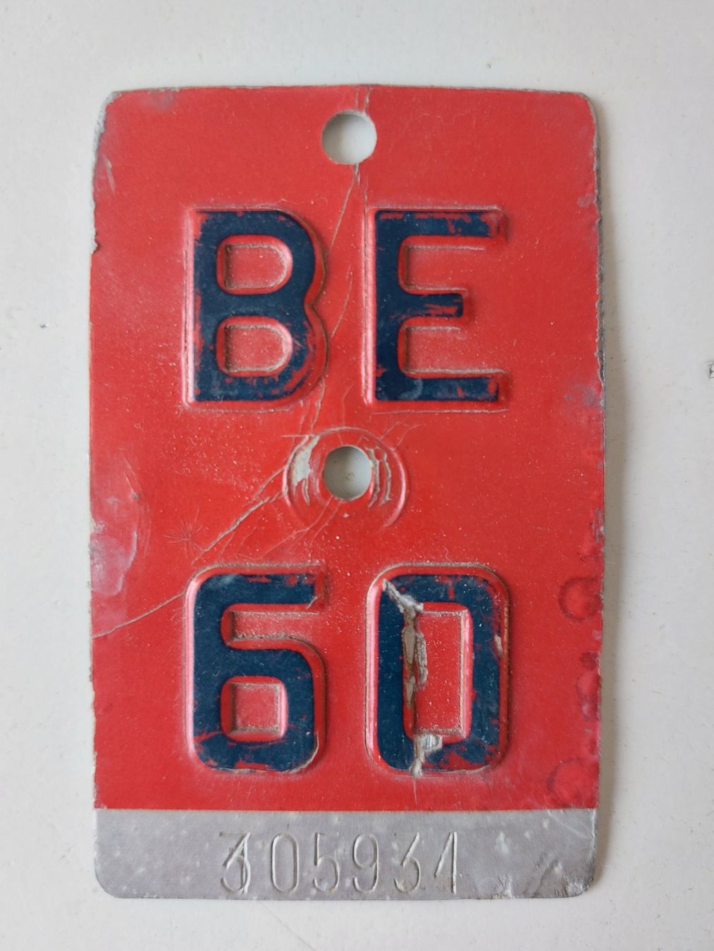 Sachs Insegne: Velonummer BE 60 plaque Velo – Usato da Schenkon venduto da Uhu007