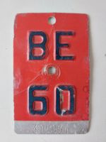 Velonummer BE 60 plaque Velo