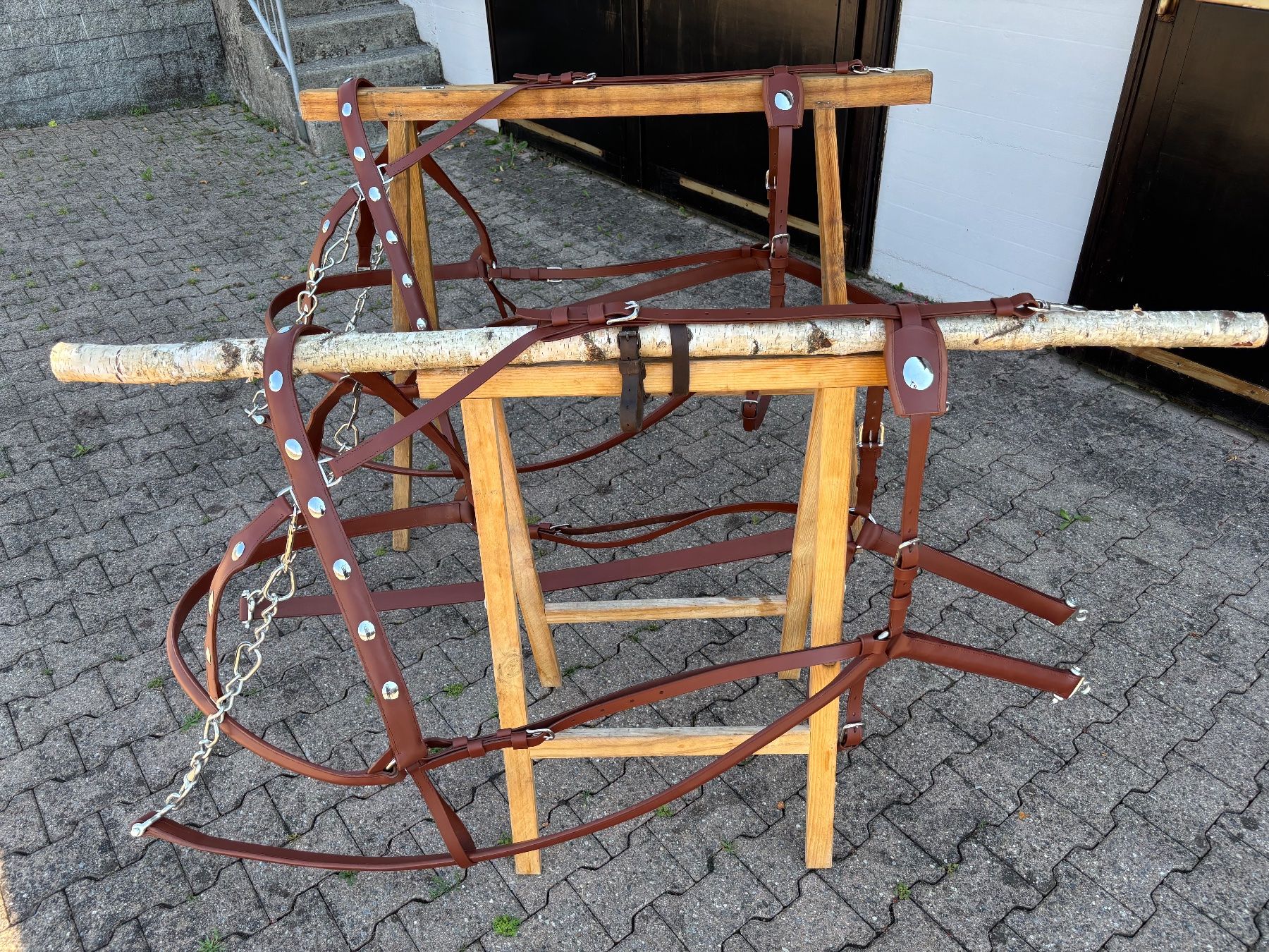 Calèches: 2 schöne braune Bündnergeschirre – D'occasion à Feldbach par Fea1 5