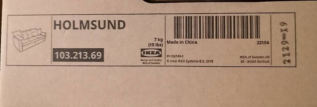 Ikea Cover & Protezioni schermo: Ikea holmsund 3 seater sofa cover Grey Neue – Nuovo e nell'imballaggio originale da Dietlikon venduto da Alfie_CH 1