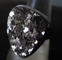 Pyrit Silber 925 Fingerring Gr. 60