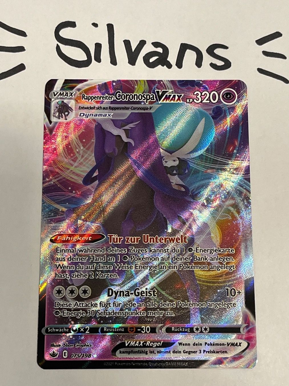 Pokémon Sammelbilder & Trading cards: Coronospa Vmax 075/198 Schaurige Herrschaft Chilling Reign D – Neu (gemäss Beschreibung) aus Wil SG von Silvans
