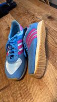 Adidas Sneaker blau pink Wildleder gebraucht