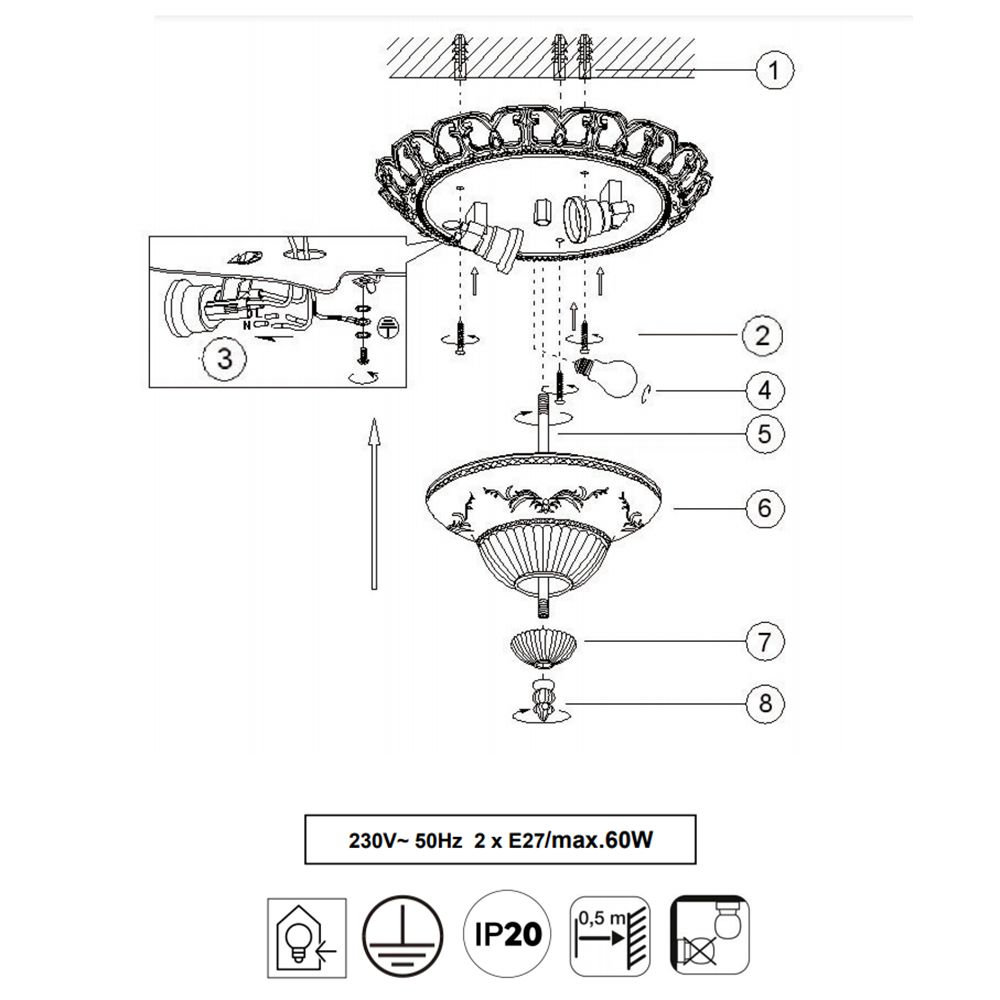 Lampadari & plafoniere: Deckenleuchte, Braun, Rund, 38 cm Ø – Nuovo (secondo la descrizione) da Kreuzlingen venduto da Smart-Light 5