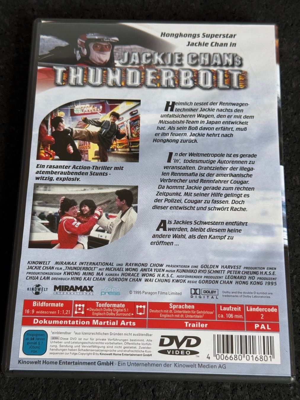 Tous les DVDs: Jackie Chan's Thunderbolt DVD DE/EN – D'occasion à Fribourg par tschjoly 1