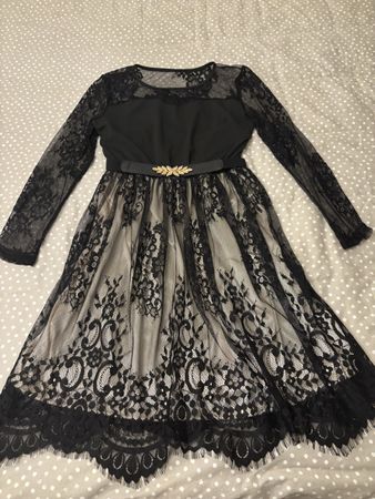 Elegantes Spitzenkleid Gr. M schwarz Festlich Hochzeit Cockt
