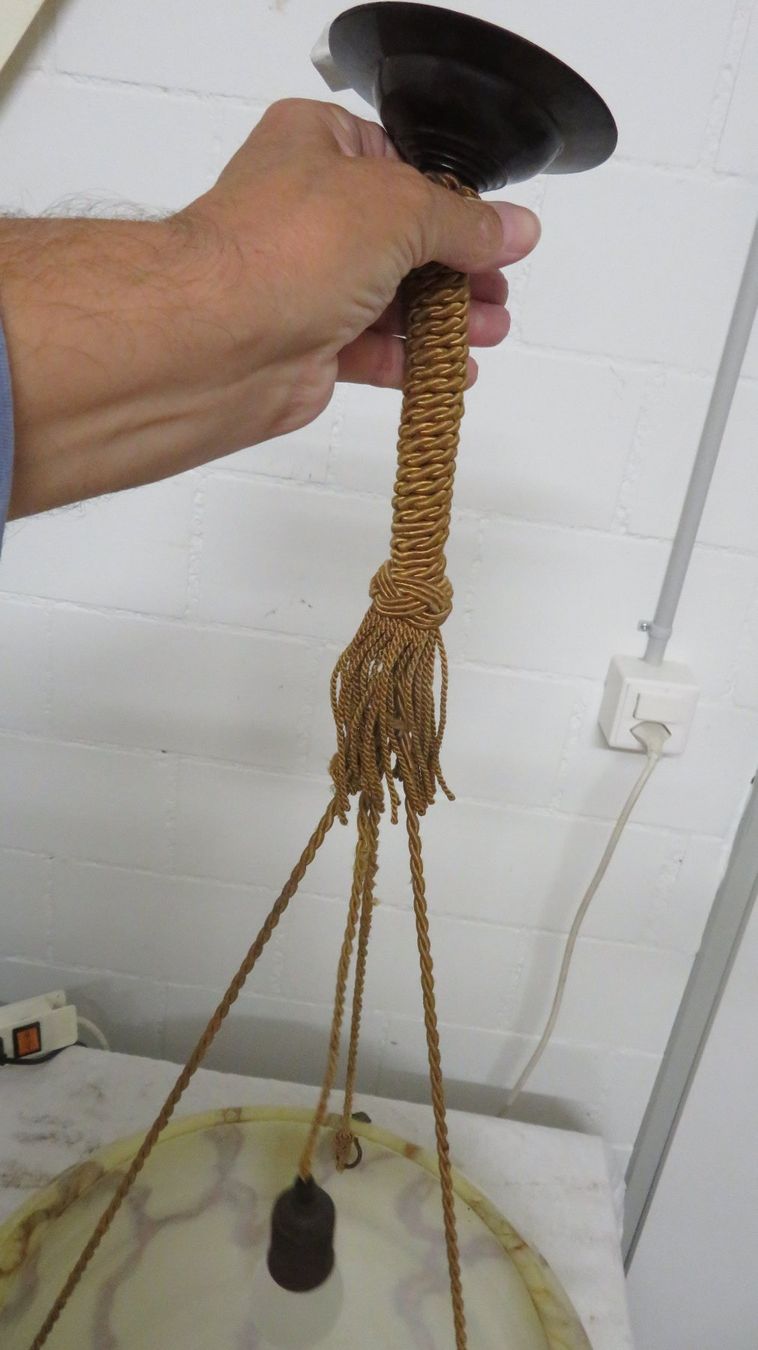 Lampade: Deckenlampe antik Lampenschirm marmoriert – Usato da Wetzikon ZH venduto da morda1954 1