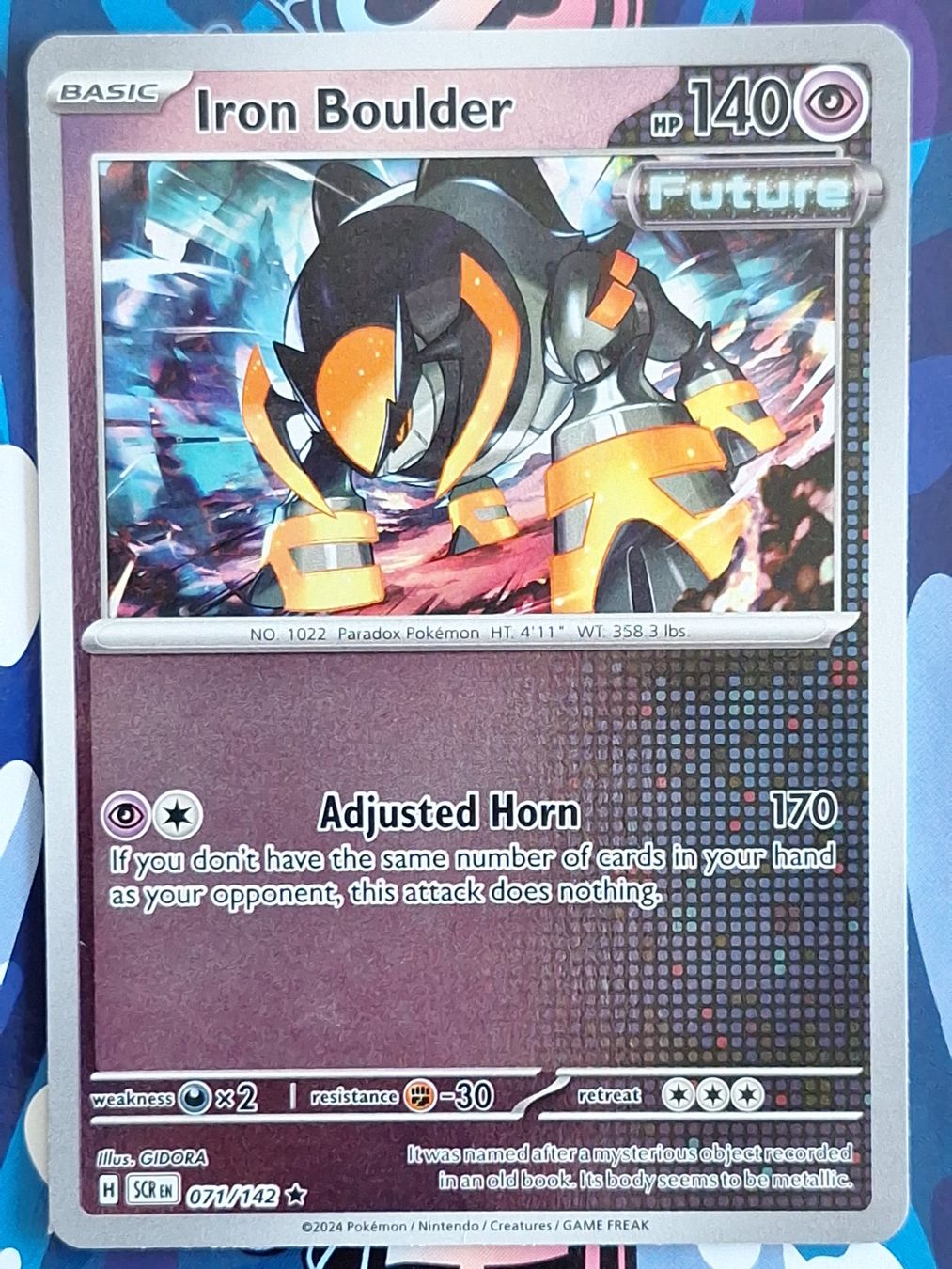 Pokémon Carte collezionabili: Iron Boulder - Reverse Holo Pokemon Stellar Crown - #7.3 – Usato da Altstätten SG venduto da GGsGameshop