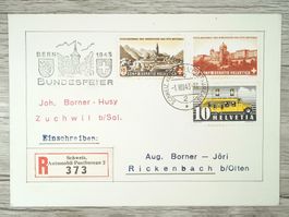 TR10 Enveloppe + Timbre Suisse 1943