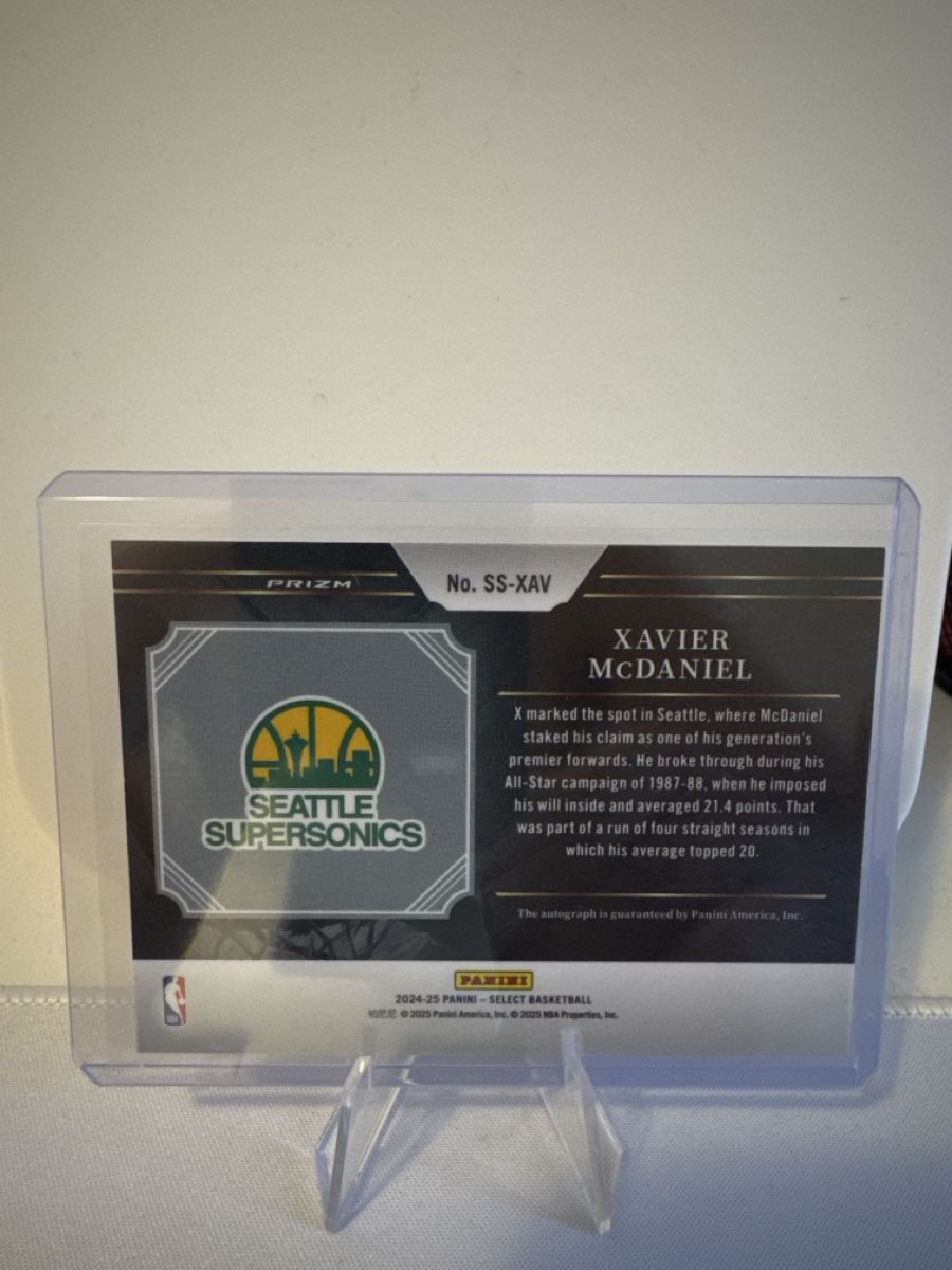 Panini Carte collezionabili: Panini Select Xavier McDaniel Basketball auto – Usato da Dulliken venduto da alpi.cards 1