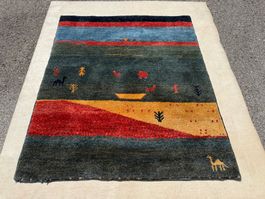 Gabbeh 160x135cm Teppich handgeknüpft sauber NP 2'500.-