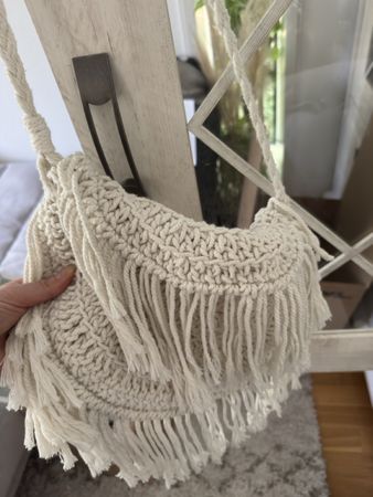 Boho Tasche | Handmade | Creme | Geflochten|Fransen|Neu