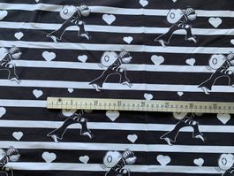 70cmx140cm Baumwoll Jersey Lillestoff "you stole my heart"