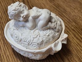 Engelsfigur Schatulle, 6.5 x 6.5 x 6.5 cm