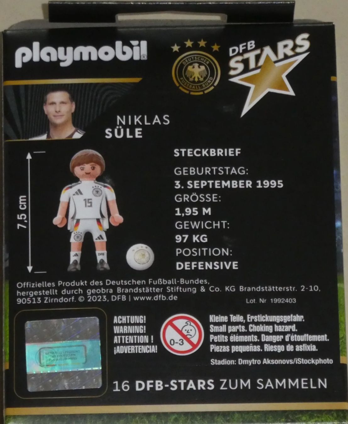 Playmobil Giocattoli: Playmobil 71663 Niklas Süle – Nuovo e nell'imballaggio originale da Wagenhausen venduto da M.Sieg 1