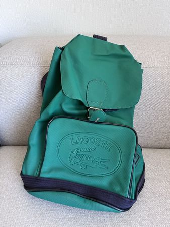 Vintage 1990s Lacoste green backpack