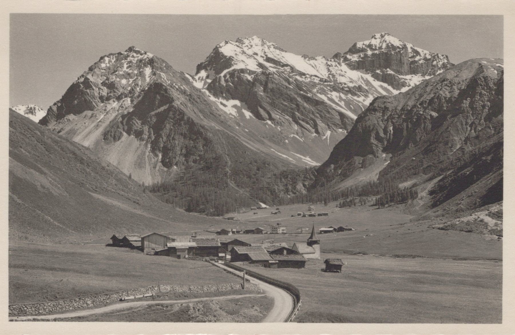 Cartoline postali: 0075 - Postkarte / Ansichtskarte - Sertig Dörfli bei Davos – Usato da Reinach BL venduto da Boston-Verkauf