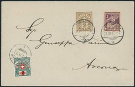 1916 - Pro Juventute - Brief - MiF - Wertziffer - Nachporto