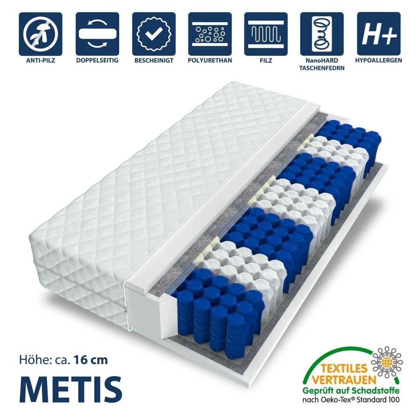 Materassi: FDM Matratze 180x200 METIS H3 – Nuovo e nell'imballaggio originale da Bottighofen venduto da zaap
