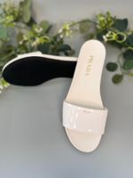 Prada Sandals mules Leather Slides White — EU 38 — New 🤍✨