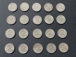 20 x -.50 Rappen div. Jahrgänge 1945-66