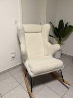 Schaukelstuhl / Stillstuhl Creme Weiss