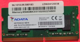 4 GB SO-DIMM DDR4 Arbeitsspeicher 3200 CL22 1.2V