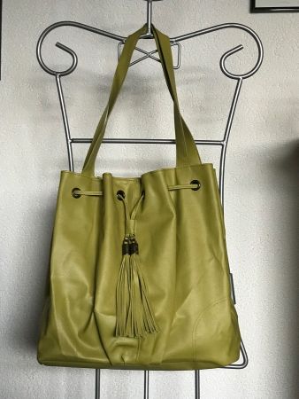 Tasche grosse Handtasche Shopper Damentasche lindgrün_7