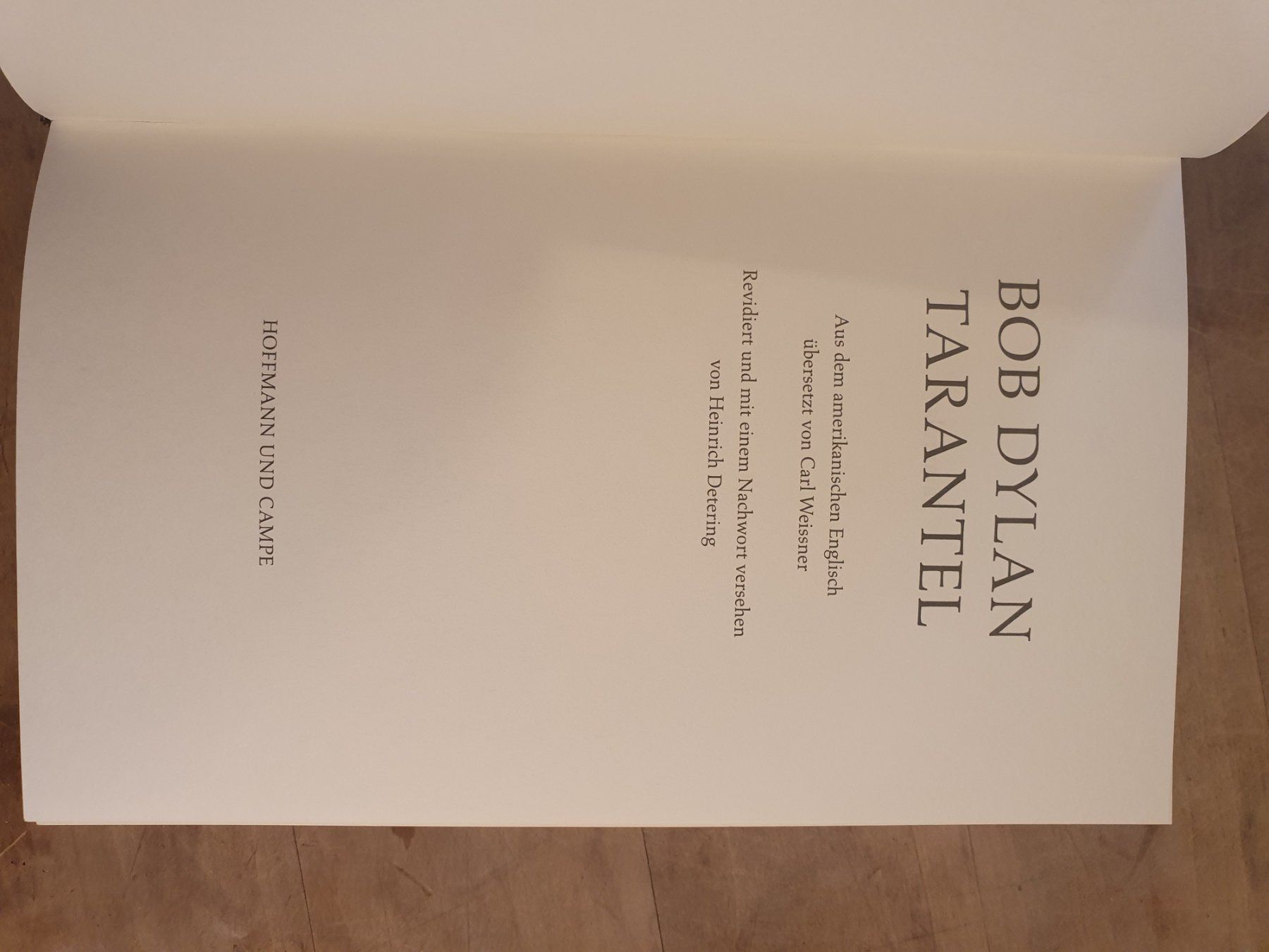 Libri: Bob Dylan - Tarantel Bob Dylan Hoffmann und Campe – Usato da Zürich venduto da loosebone 2