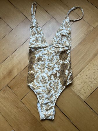 Badeanzug Olivia White geblümt Grösse 40 Neu