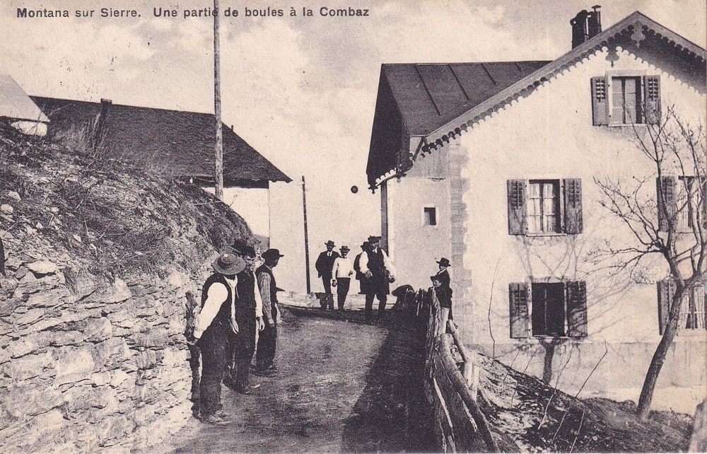 La Combaz VS Montana s. Sierre partie de boules en 1912 Kaufen auf