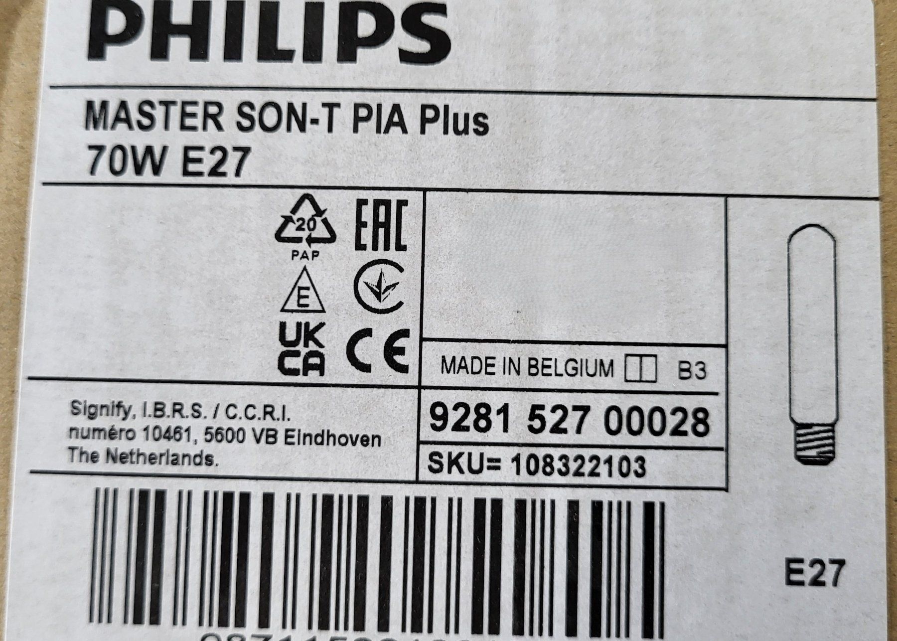 Philips Lampade: Natriumdampflampe MASTER SON-T PIA Plus 70W/220 E27 3 Stk. – Nuovo e nell'imballaggio originale da Rapperswil SG venduto da AndiRap 3