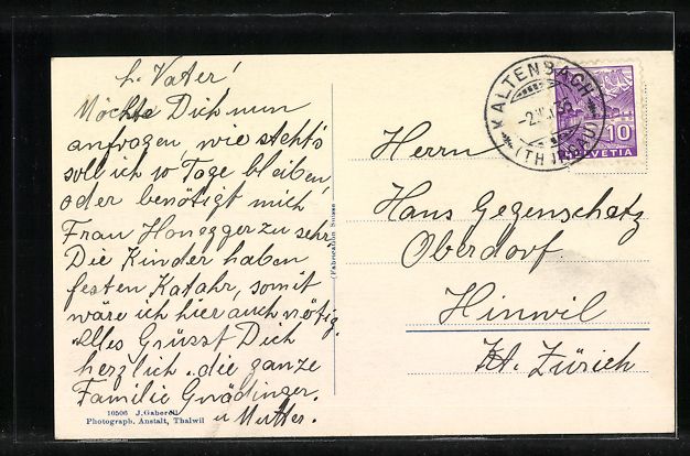 Cartoline postali: Stein a. Rhein, Strassenansicht vom Durc – Usato da Berlin venduto da bartko-reher 1