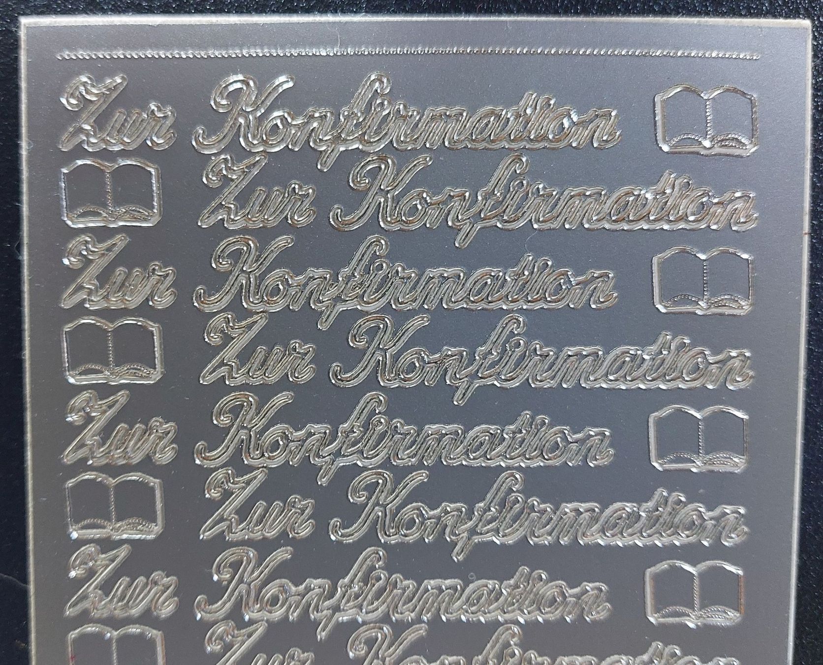 Sticker: Aufkleber "Zur Konfirmation" Silber / Neupreis 2.50 – Nuovo e nell'imballaggio originale da Zollikofen venduto da Blackie 1