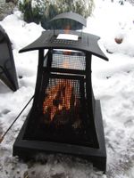 XXL Kamin 🤩 Ofen Garten Kamin 100 cm hoch Heizung