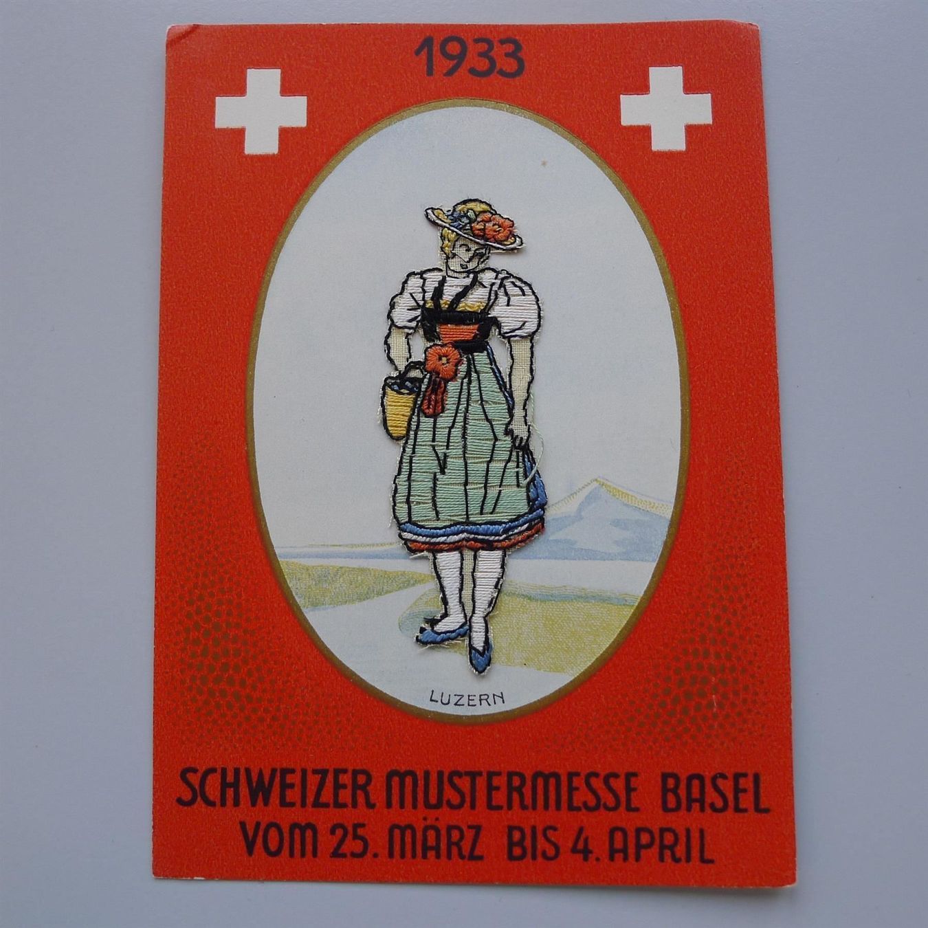 Alle Briefmarken: 1933: KARTE Schweiz.Mustermesse BASEL - LUZERN – Gebraucht aus Sursee von Luzernerraute