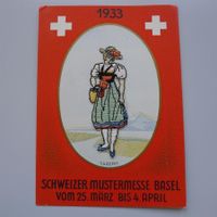 1933: KARTE Schweiz.Mustermesse BASEL - LUZERN