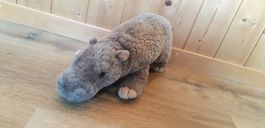 Ein Nashorn und ein Nilpferd Plüschier