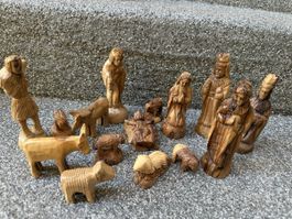 Oliven Holz Krippenfiguren Set 