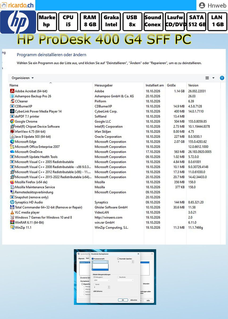 Hewlett Packard PC: PC HP ProDesk 400 G4 SFF – Usato da Kaisten venduto da Hnweb 7