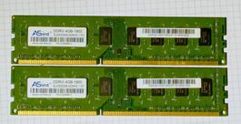 8GB ASint DDR3 RAM Set (2x 4GB) – 1600MHz – Desktop PC