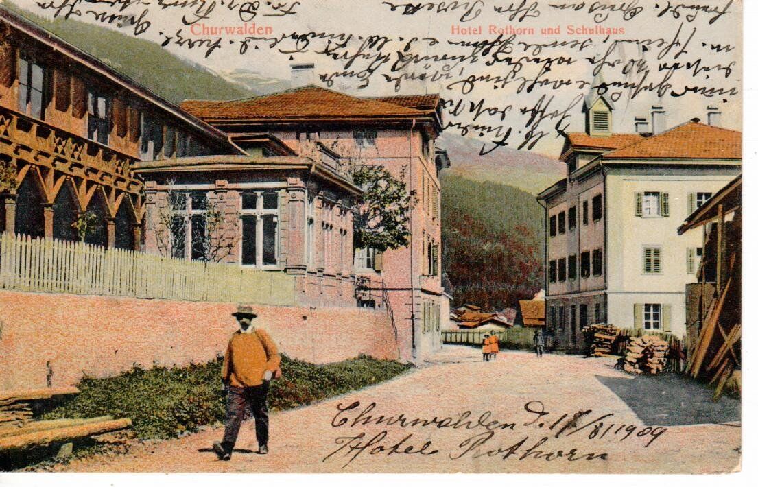 Ansichtskarten: Churwalden 1909 – Gebraucht aus Wolhusen von Curver9