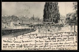 AK Aigle, Place du March, 1902