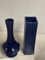 Original 2 stk Rössler Design Vasen Blau 70 er Jahre