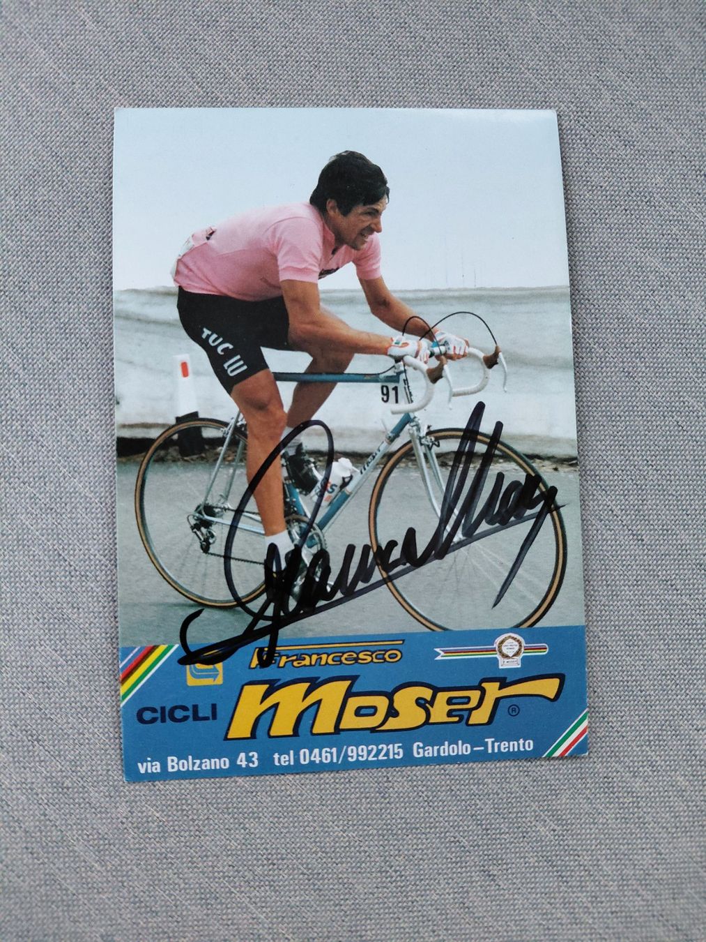 Autografi: Autogrammkarte Francesco Moser – Usato da Schmerikon venduto da Olympia04