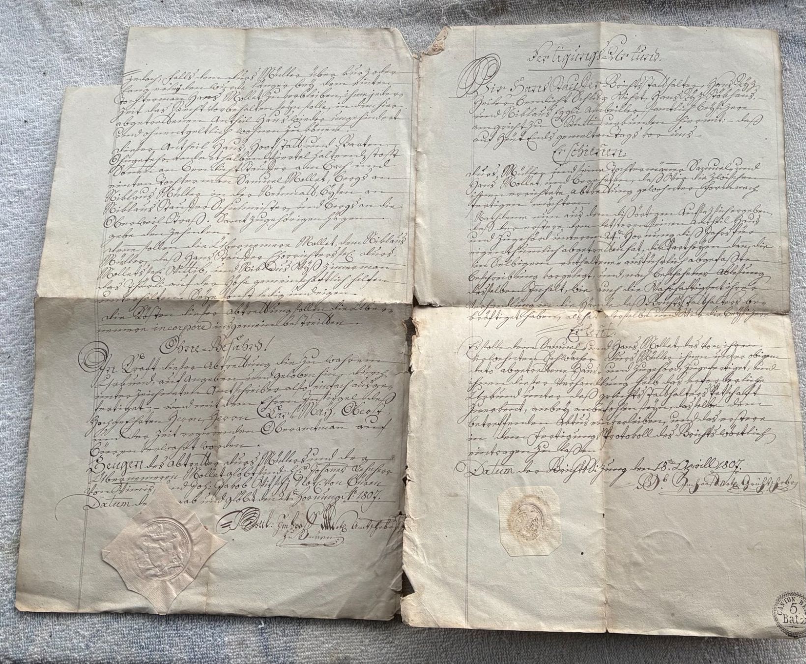 Documenti: ANTIKES DOKUMENT 1807 – Usato da Ostermundigen venduto da crazy-horse-1840 4